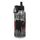 Koupakoupa Catzilla Μπουκάλι Θερμός Ανοξείδωτο / Πλαστικό BPA Free 950ml Silver με Καλαμάκι και Λαβή