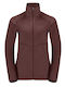 Fleece Cardigan Pentru Femei Cu Fermoar În Culoare Burgundy