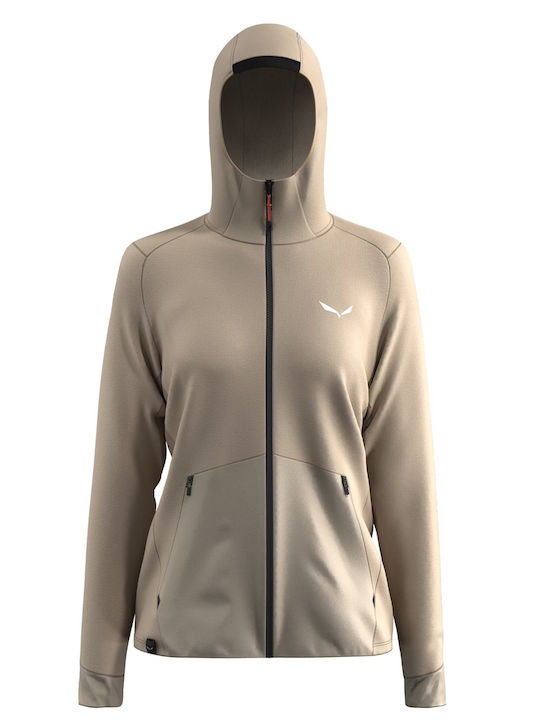 Salewa Puez Fleece Cardigan Pentru Femei Bej Cu...