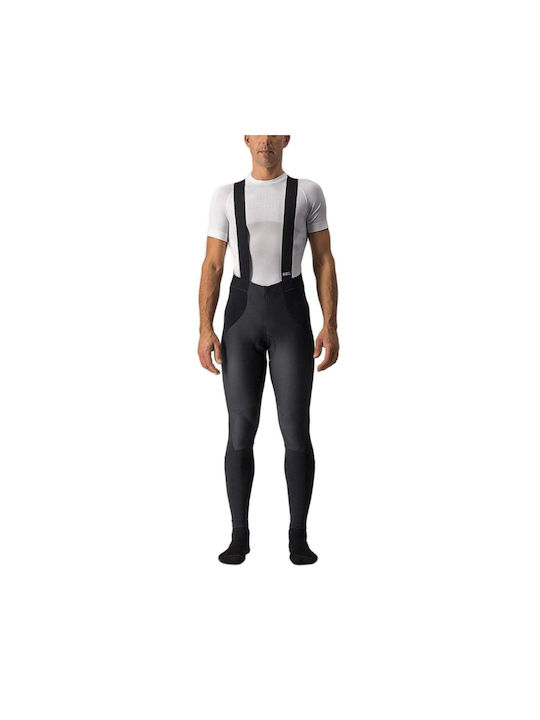 Castelli Pantaloni De Ciclism Impermeabili Pentru Bărbați Cu Bretele Negri