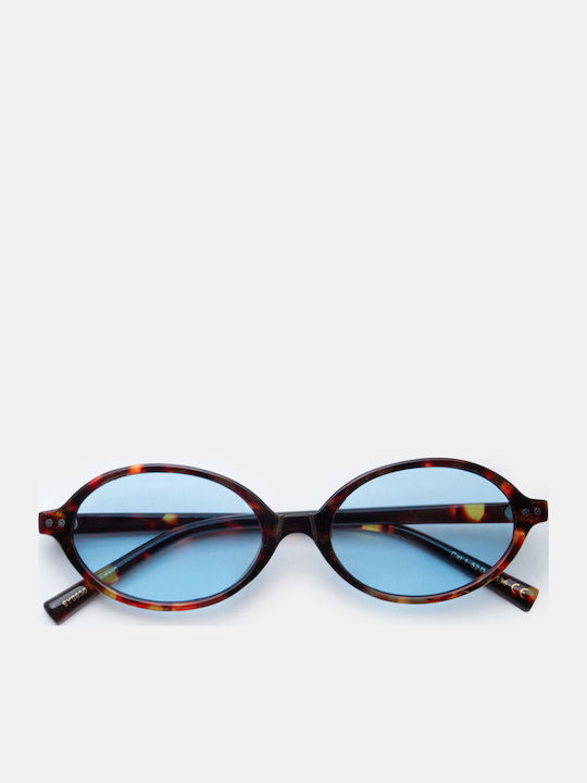 Luigi Ochelari De Soare Unisex Cu Ramă Din Plastic Albastru Deschis Și Lentile Albastre