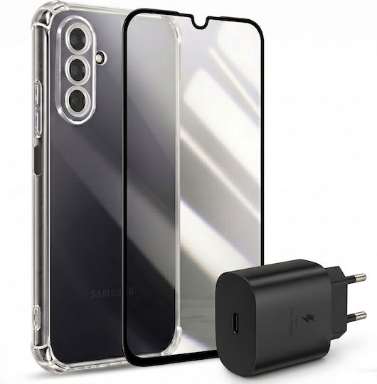 Samsung Zubehör Pack Hüllen Gehärtetes Glas Ladegerät Samsung Galaxy A17 Transparente