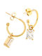 Arteon Earrings Hoops Gold Plated Steel