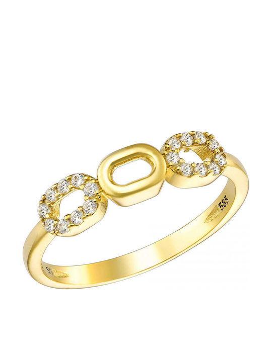 Ioannis Kosmima Women's Ring with Zircon from 9K Gold