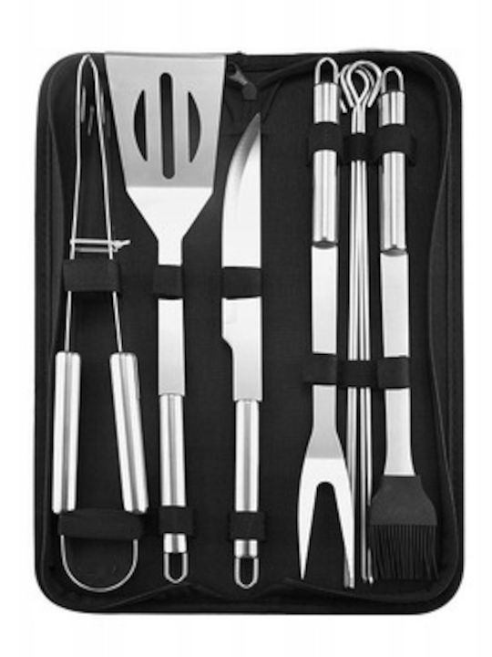 Barbecue Accessories Set Stainless Steel 9 Pieces