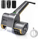 Perie de Curățare pentru Grătar Electrică 3 Viteze 3 Capete de Perie Detașabile Motor Puternic Durată de Viață a Bateriei Până la 150 de Minute Rezistentă la Apă IPX4 Perii din Oțel Inoxidabil 304 Compatibilă cu Grătare pe Gaz Cărbune Fontă Ceramică