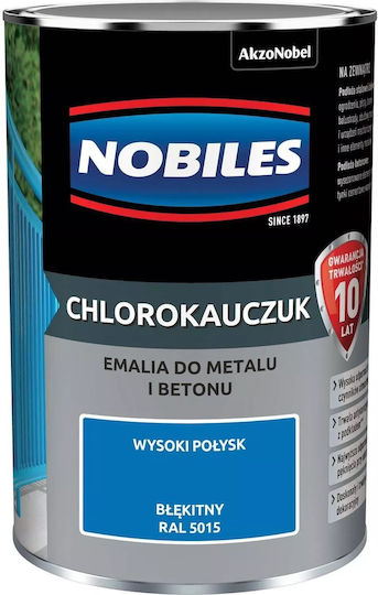 Chlorocaucuc Enamel 0.9lt Blue Ral 5015