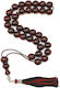 Roloi Komboloi Worry Beads with 33 Beads Made of Mastic Length 39cm Brown