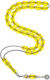 Roloi Komboloi Worry Beads with 33 Beads Made of Mastic Length 34cm Yellow