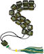 Roloi Komboloi Worry Beads with 17 Beads Made of Resin Length 33cm Green