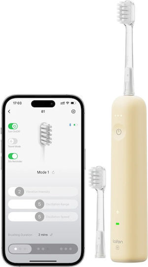 Laifen Water Flosser με Αισθητήρα Πίεσης και Θήκη Ταξιδίου Κίτρινο