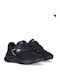 Kids Sneakers with Hoop & Loop Closure Black