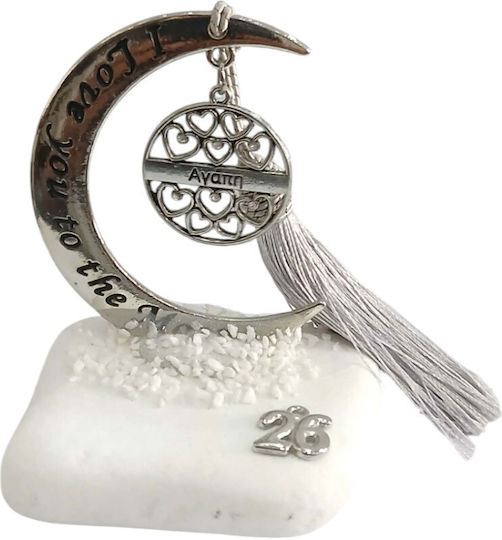 Kalliopi Silver Tabletop Silver Lucky Charm Made of Stone 2027 8x10cm
