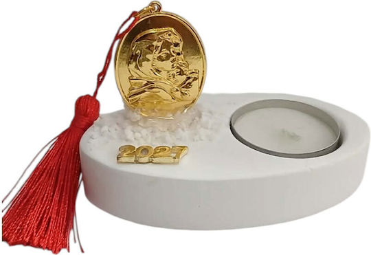 Kalliopi Silver Χειροποίητο Επιτραπέζιο Γούρι με ευχές Χρυσό από Πέτρα 2027