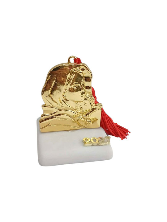 Kalliopi Silver Tischplatte Glücksbringer Gold aus Stein 2027 5x5cm