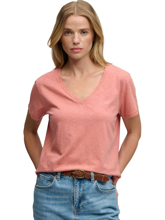 Superdry Studios Slub Emb Vee Women's Blouse Na...