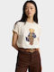 Γυναικείο Crop T-shirt Off White