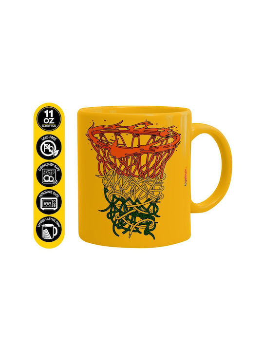 Koupakoupa Basket Net Ceramic Yellow Mug 330ml