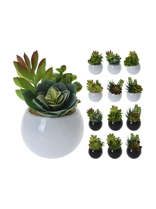 Plantă Artificială Ghiveci Ceramic 8×12cm Negru