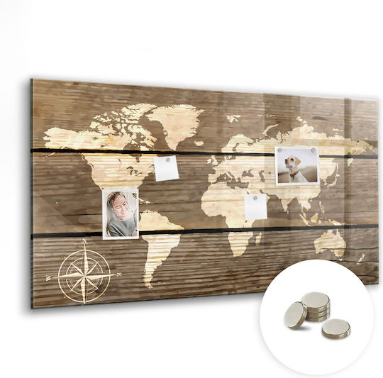 Magnetische Tafel Weltkarte Für Pinnwand 120x60