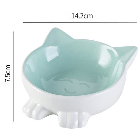 Animal Keramik Futterautomat für Hund & Katze mit Gestell 200ml 14,2cm in Rosa Farbe