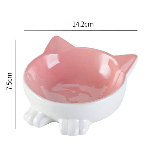 Animal Bol Ceramic pentru Hrană pentru Câine și Pisică 200ml 14.2x7.5cm