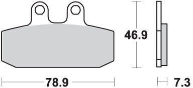 SBS Motorradbremsbeläge Kh256 Street Standard Keramik Farbe Schwarz