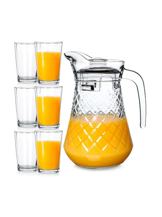 Vilde Carafă De Servire Cu Pahare Din Sticlă 1400ml