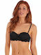 Black Strapless Σουτιέν με Ελαφριά Ενίσχυση