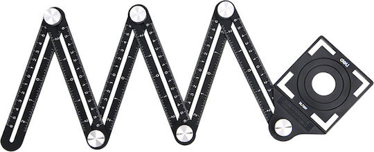 Deli Metallic Angle Ruler Length 17.5cm