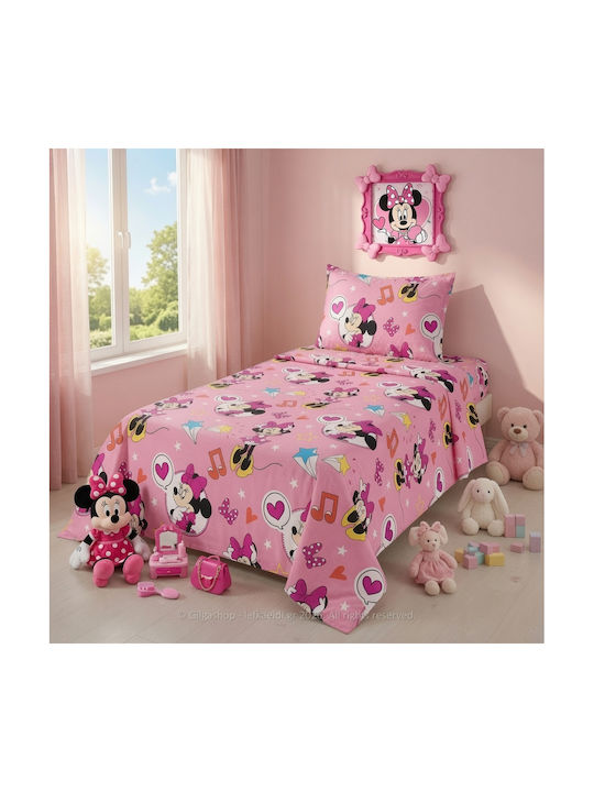 Casa Colori Single Cotton Sheets Set with Elastic Band Ccssl100e-n10 100x200cm 3 Pieces