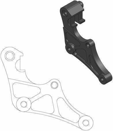 Brake Caliper Adapter 320mm Moto-master Motorcycle Brake Parts