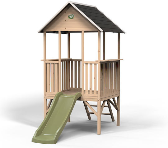 Exit Toys Multifunctional Wooden Kids Playhouse with Slide