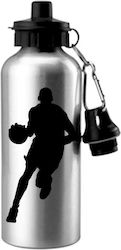Бутилка За Вода Basketball 500ml Сребрист Бутилка За Вода Basketball 500ml Сребрист