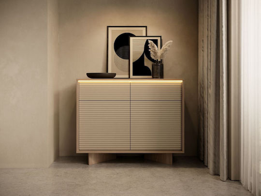 Bufet Semi Din Lemn cu Sertare Boliwar 103.9x40x84.4cm