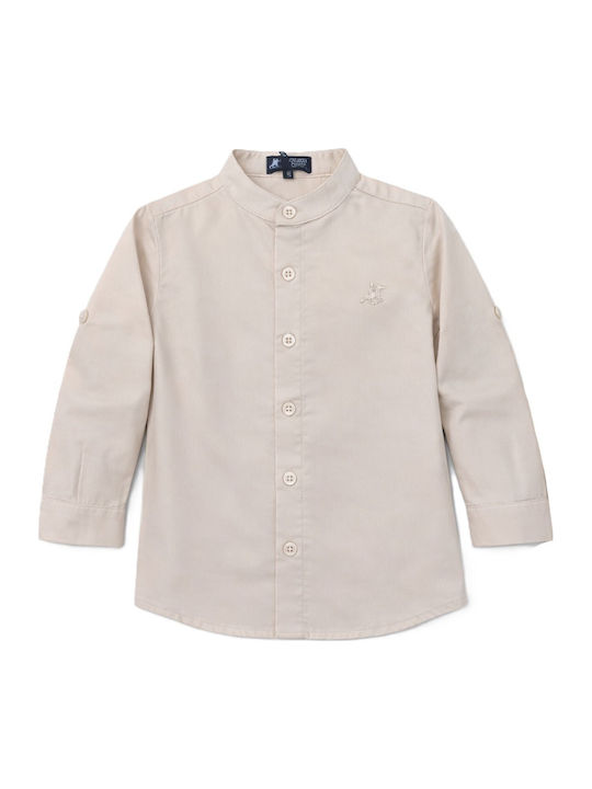 Kids Short-Sleeved Beige Shirt