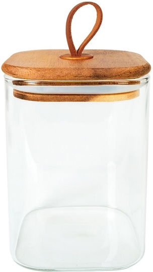 Espiel Borosilicate Lebensmittelglas Allgemeine Verwendung mit Kunststoffdeckel Weiß 580ml 1Stück