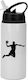 Water Bottle Basketball 600ml White Black Cap