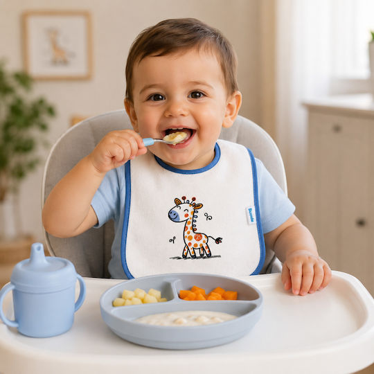Kamtex Baby Waterproof Fabric Baby Bib White
