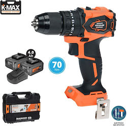Krausmann U72120-24CB Percussive Drill Driver 20V 2x4Ah