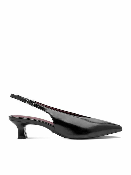 Muster Pumps aus Lackleder Schwarz