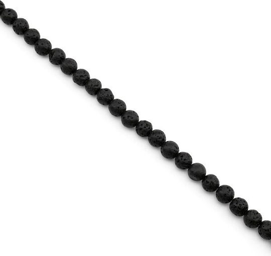 Lava Beads 4-18mm 6mm Black Package 3 Strands