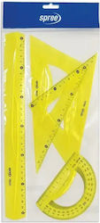 Satz 4 Geometrische Werkzeuge 30cm – Gelbe