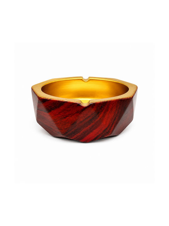 Aschenbecher Rotes Gold Keramik Marmorierte Optik Gute Qualität 12x5cm