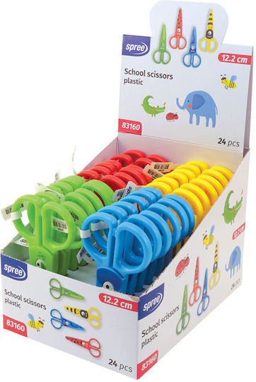 Kids Scissors Plastic Colorful Animal 12.2cm