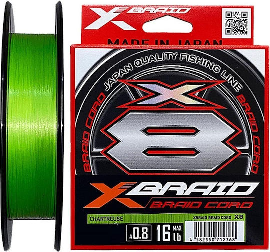 Ygk X-braid Cord X8 Chartreuse 300m #2.0 X036/2.0