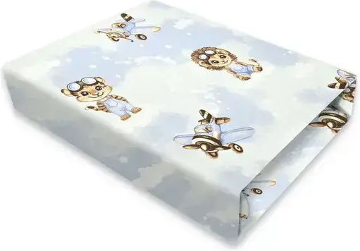 Qmini Set Baby Cradle Cotton Fitted Sheets Beige 90x40cm
