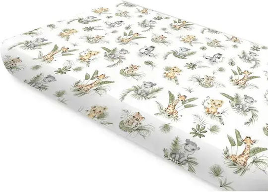 Qmini Lenjerie De Patut Bebe Pentru Patut Din Bumbac Cu Cauciuc 160x80cm