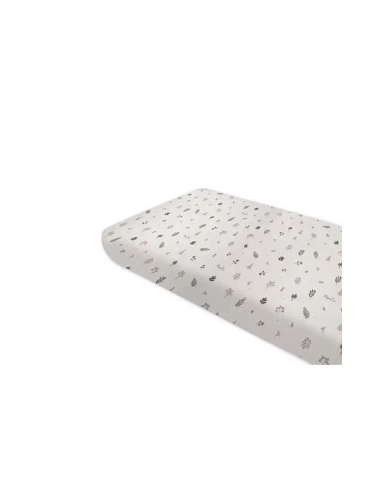 MimiNu Lenjerie De Patut Bebe Pentru Patut Din Bumbac Cu Cauciuc Bej 160x80 Cm