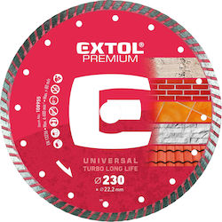 Disc De Tăiere Cu Diamant 230 Mm Extol Premium Tăiere Umed Uscat 108955